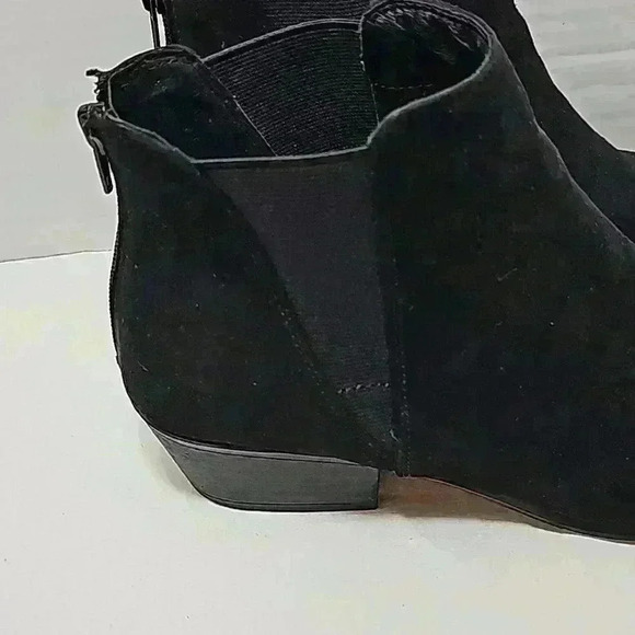 Sprit Womens boots sz 8.5M black suede ankle zipper blocked heels western Paded - Picture 4 of 15